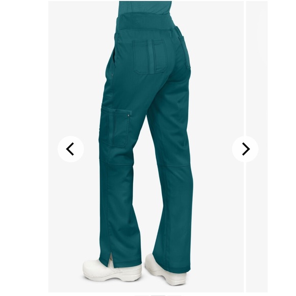 Healing Hands Purple Label Tori Women's 5-Pocket STRETCH Yoga Scrub Teal Pant S - Picture 3 of 16
